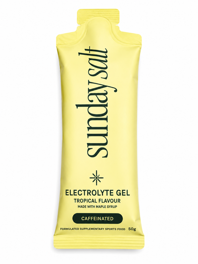 Tropical – Caffeinated Energy Gel - Single Sachet by Sunday Salt, an electrolyte gel from Drinks and Functional collections.