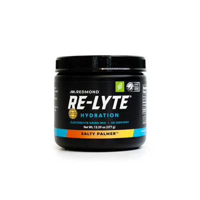 Re-Lyte Electrolyte Mix - Salty Palmer - Tub - 60 Serves - Limited Edition powder in black container by Re-Lyte