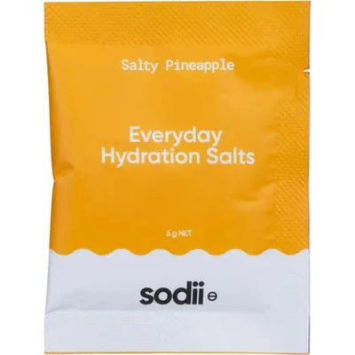 Sodii - Single Sachet in salty pineapple flavor for hydration salts, part of Drinks and Electrolytes collections.