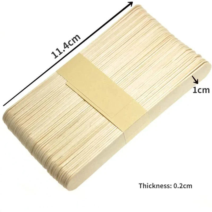 100 Wooden Ice Cream / Popsicle Sticks - LYTES