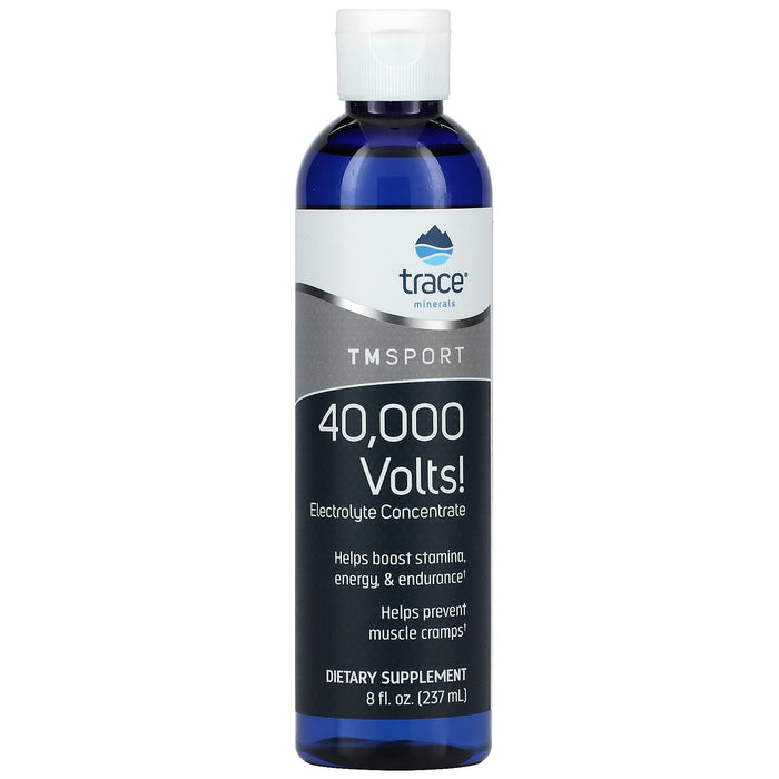40,000 Volts - Electrolyte Concentrate - 237ml bottle by Trace Minerals for stamina, energy, and muscle cramp support