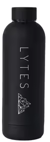 500ml Stainless Steel Drink Bottle - Indigo by LYTES, sleek black design, ideal for Dirty Keto and Low Carb lifestyles.