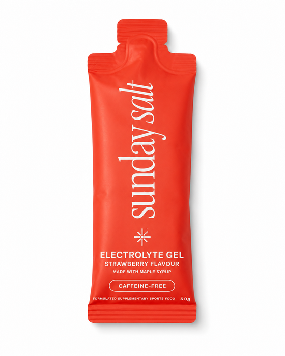 Strawberry – Caffeine-Free Energy Gel - Single Sachet by Sunday Salt, a functional electrolyte drink from new arrivals.