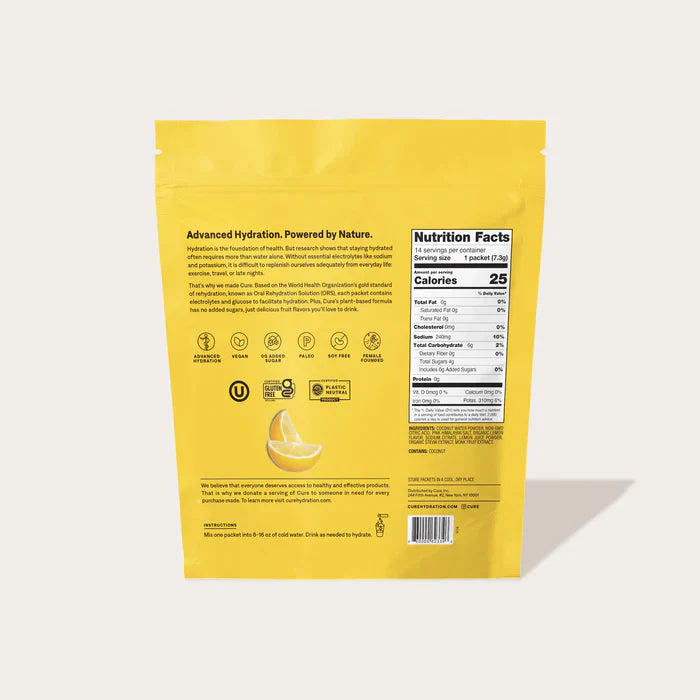 Lemonade - Hydrating Electrolyte Mix - 14 Pack