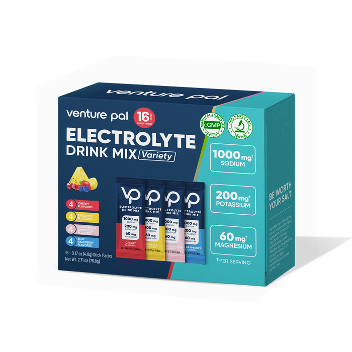 Venture Pal Tropical Twist Variety Pack - 16 Sticks electrolyte drink mix with sodium, potassium, magnesium, vitamin C