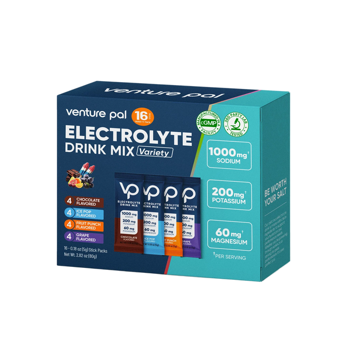 Classic Favourites Variety Pack - 16 Sticks Venture Pal electrolyte drink mix with sodium, potassium, magnesium in Australian stock.
