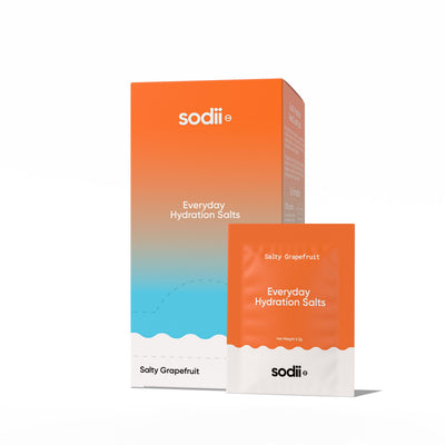 Sodii Salty Grapefruit - 30 Sachets electrolyte drink mix with natural ingredients for keto and low carb hydration