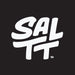 SALTT logo in bold white letters on black background representing the Ultra Variety Electrolyte Drink Mix - 15 Sticks product.