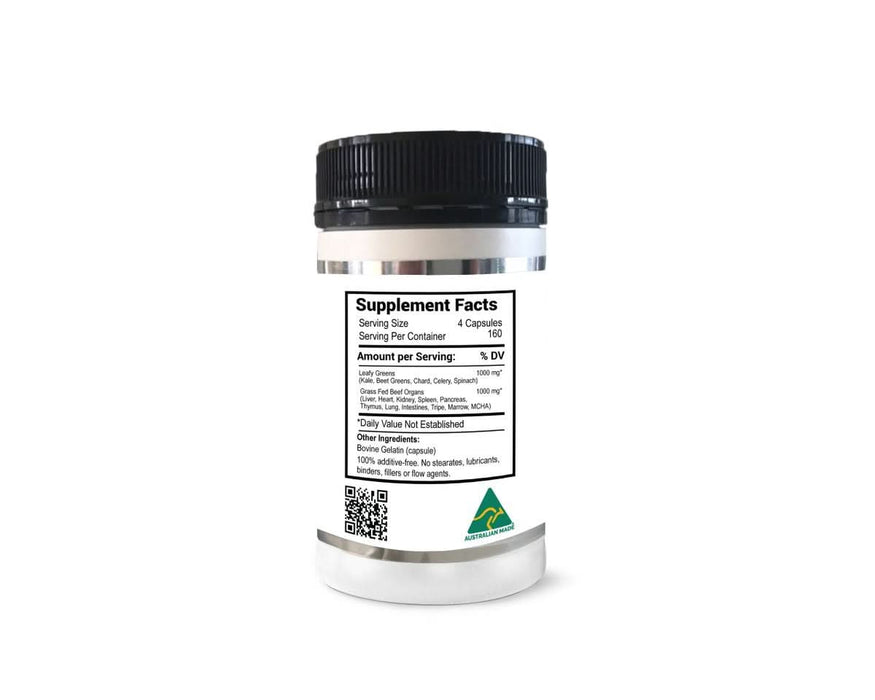 Ancestral Leafy Greens Capsules - Natural Magnesium - 160 Capsules - NXGEN Wholefoods