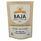 Abundance Farm Baja Mineral Sea Salt - Fine - 454g natural raw salt from Sea of Cortez with minerals in eco-friendly pouch