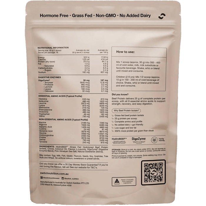 Beef Protein Isolate - Chocolate Sea Salt - 450g
