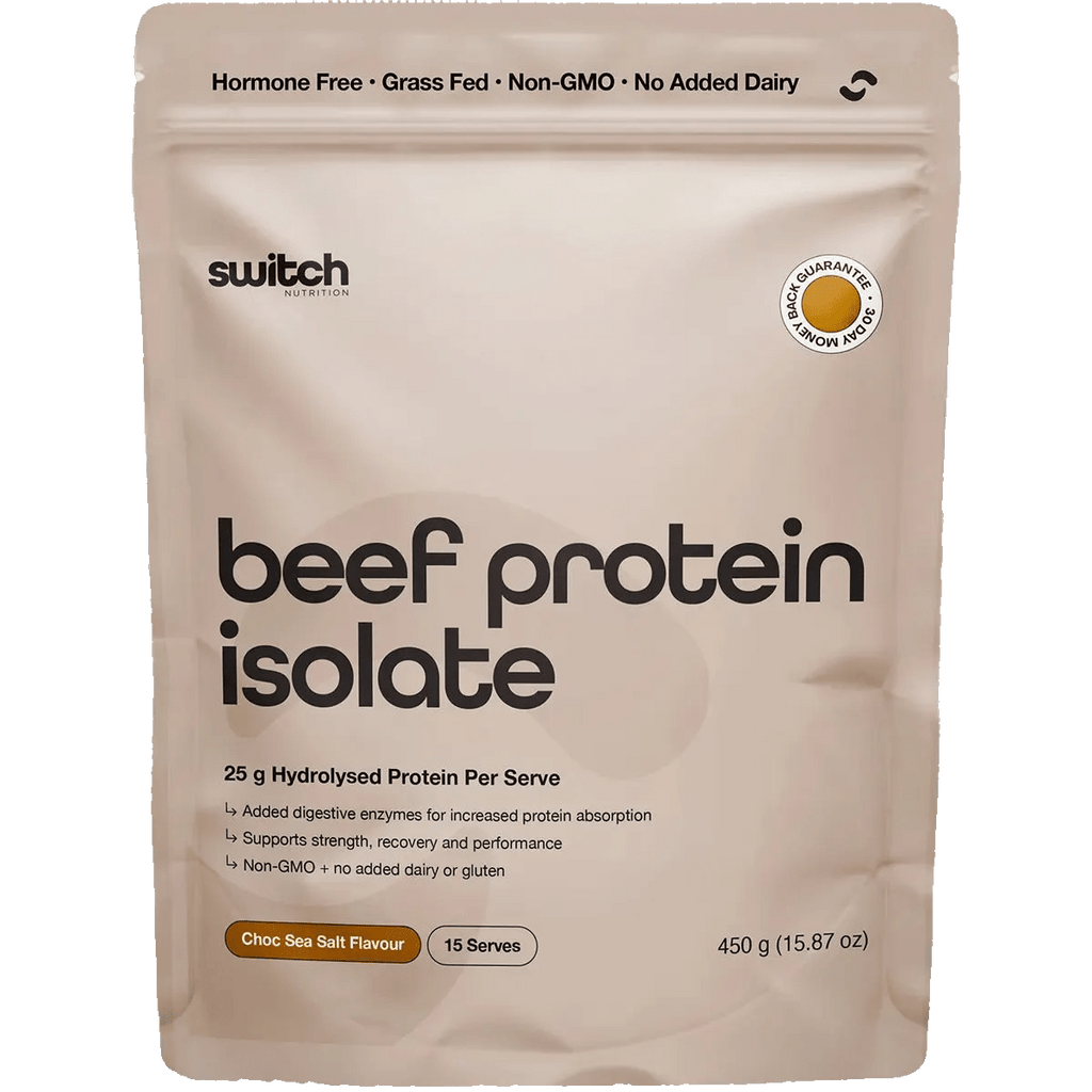 Beef Protein Isolate - Chocolate Sea Salt - 450g by Switch Nutrition from New Arrivals and Supplements collections