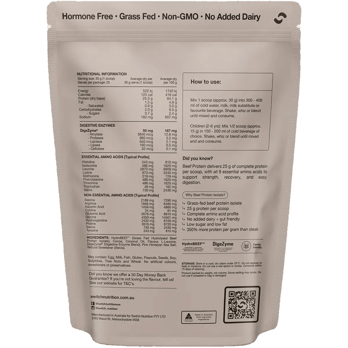 Beef Protein Isolate - Chocolate Sea Salt - 750g