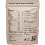 Nutrition label and usage instructions on Switch Nutrition’s Beef Protein Isolate - Iced Latte - 450g packaging with health claims and ingredients.