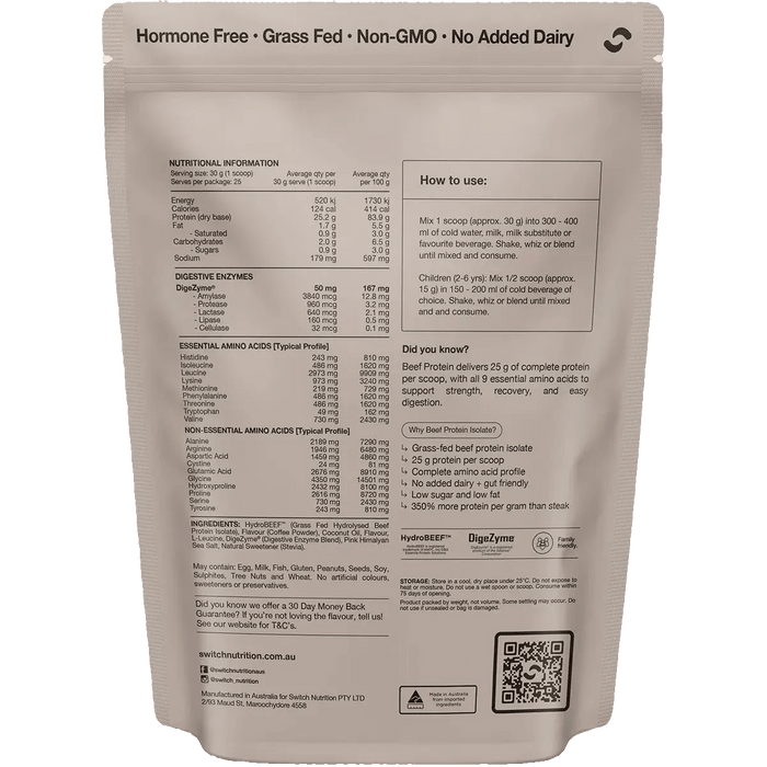 Beef Protein Isolate - Iced Latte - 750g