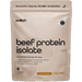 Beige package of beef protein isolate with Switch branding on a white background