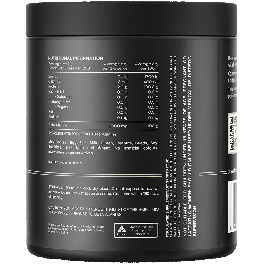 Beta Alanine- 100% Pure Beta Alanine Unflavoured - 400g