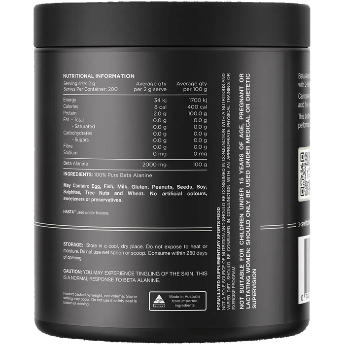 Beta Alanine- 100% Pure Beta Alanine Unflavoured - 400g