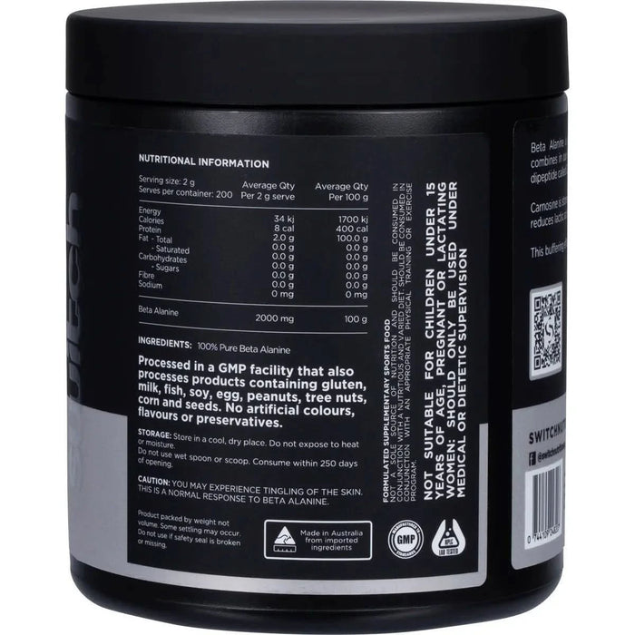 Beta Alanine - 100% Pure Beta Alanine Unflavoured - 400g - LYTES