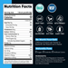 Nutrition facts for Blue Raspberry Electrolyte Drink Mix - 30 Sticks by Venture Pal, details ingredients, electrolytes, and certifications.