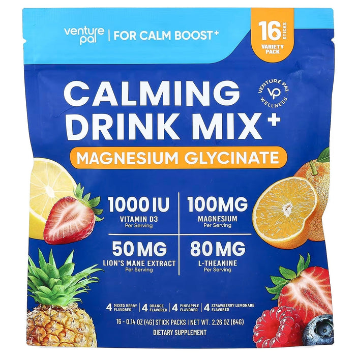 Calming Drink Mix + Magnesium Glycinate - Variety Pack - 16 Serves