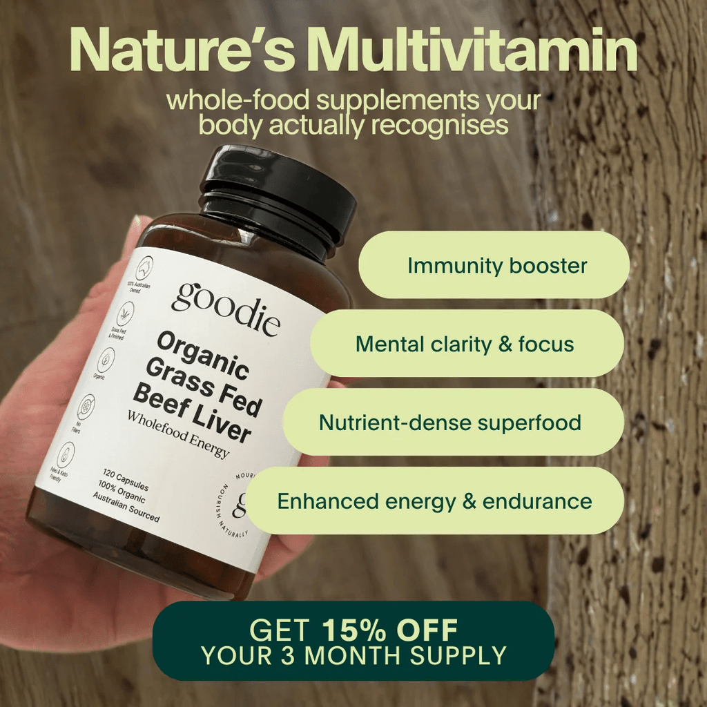 Certified Organic Grass Fed Beef Liver Capsules - 120 Capsules