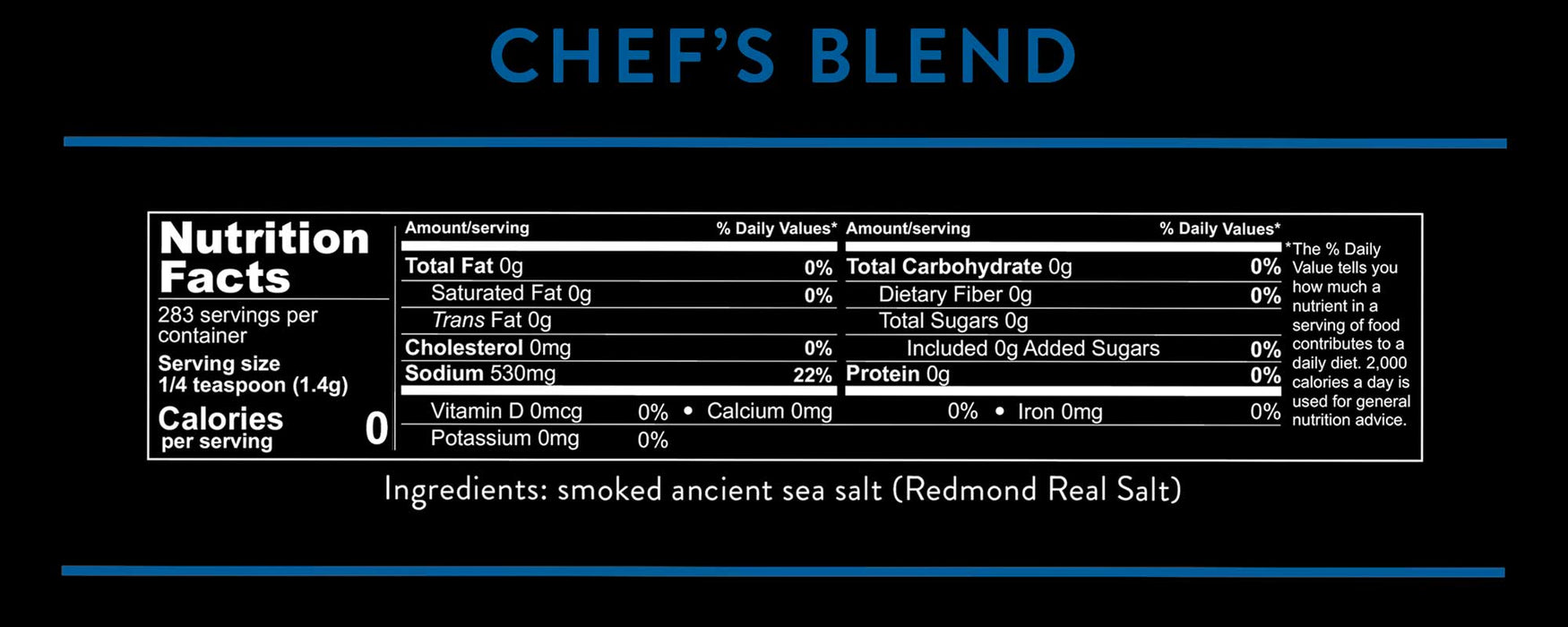 Chef's Blend Smoked Redmond Real Salt - 396g - LYTES