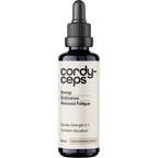 Cordyceps 2:1 Mushroom Liquid Extract - 60ml by Switch Nutrition in a dark glass dropper bottle promoting energy, endurance, and reduced fatigue, suitable for keto and low carb lifestyles.