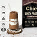 Chief Grass-fed Whey Protein Powder - Smooth Chocolate - 900g with rich chocolate shake, keto-friendly and low carb options visible