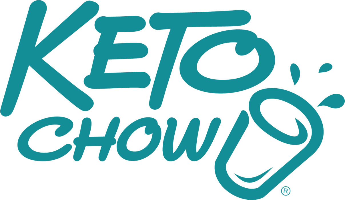 Keto Chow logo in teal featuring stylized text and a shaker cup icon for Fasting Drops - 120ml in Electrolytes collection