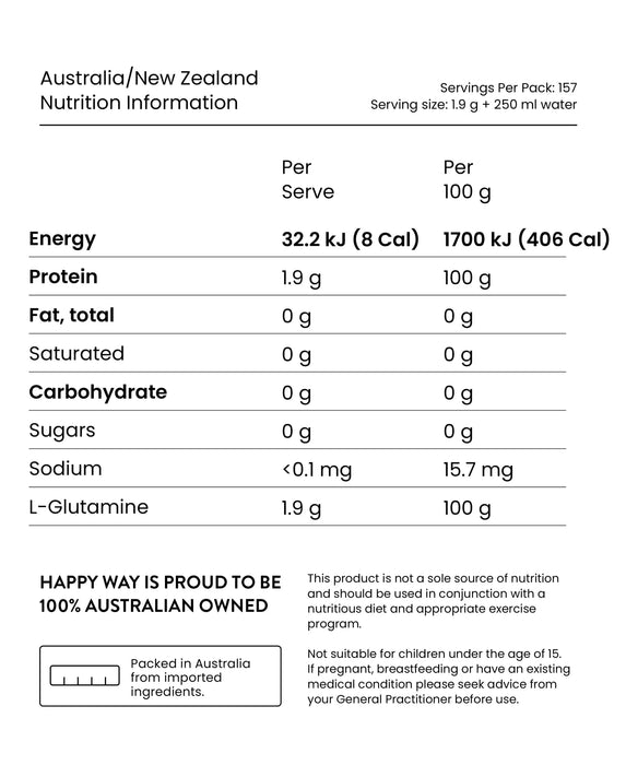 Glutamine Powder - L-Glutamine - 300g - LYTES