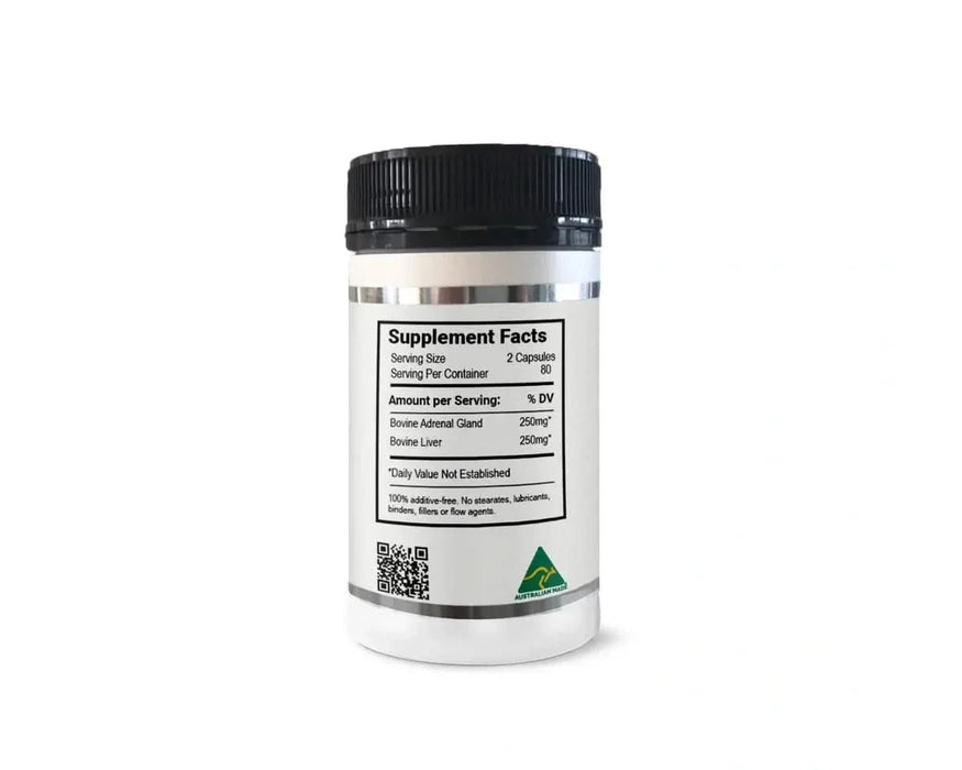 Grass Fed Beef Adrenal - 160 Capsules - NXGEN Wholefoods