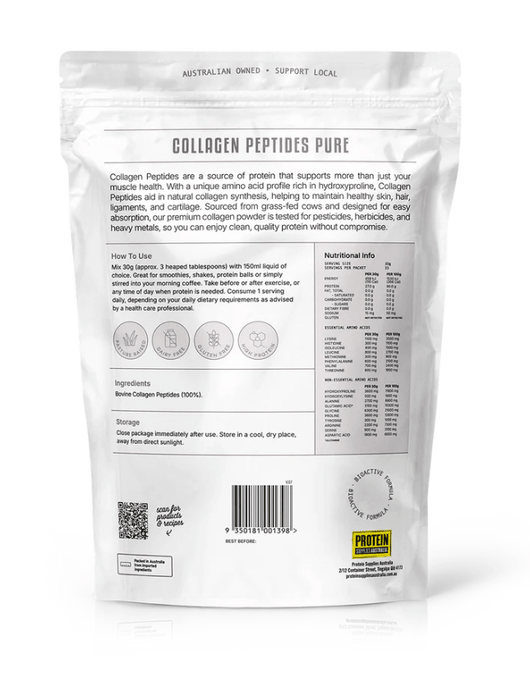 Grass Fed Collagen Peptides - Pure - 1kg