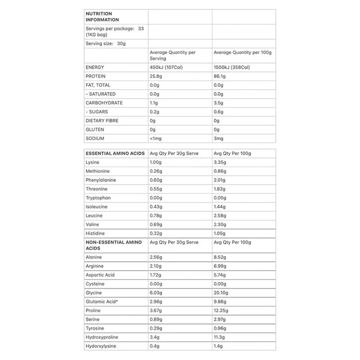 Grass Fed Collagen Peptides - Vanilla - 500g - Yo Keto