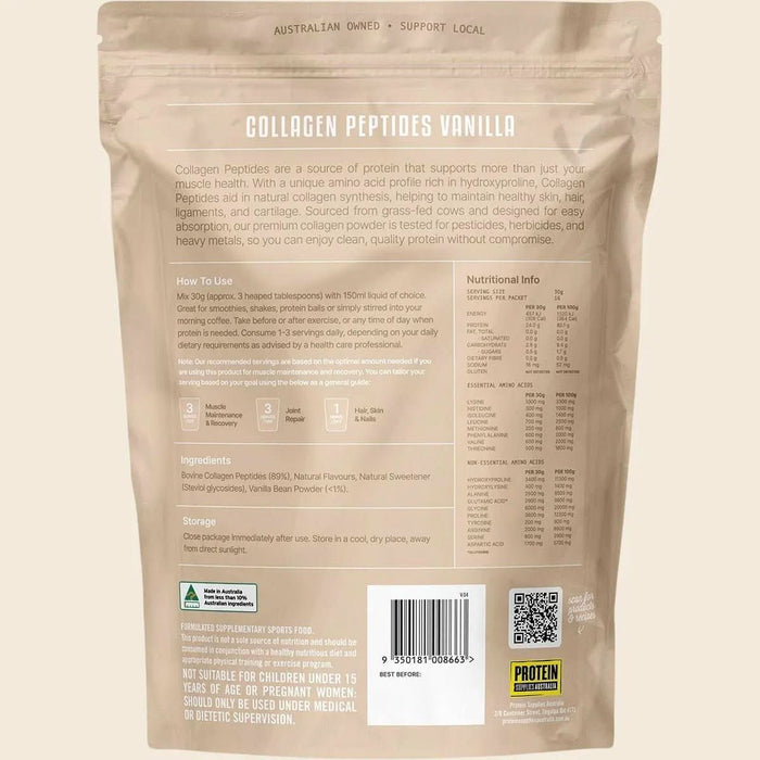 Grass Fed Collagen Peptides - Vanilla - 500g - LYTES