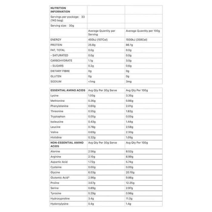 Grass Fed Collagen Peptides - Vanilla - 500g - LYTES