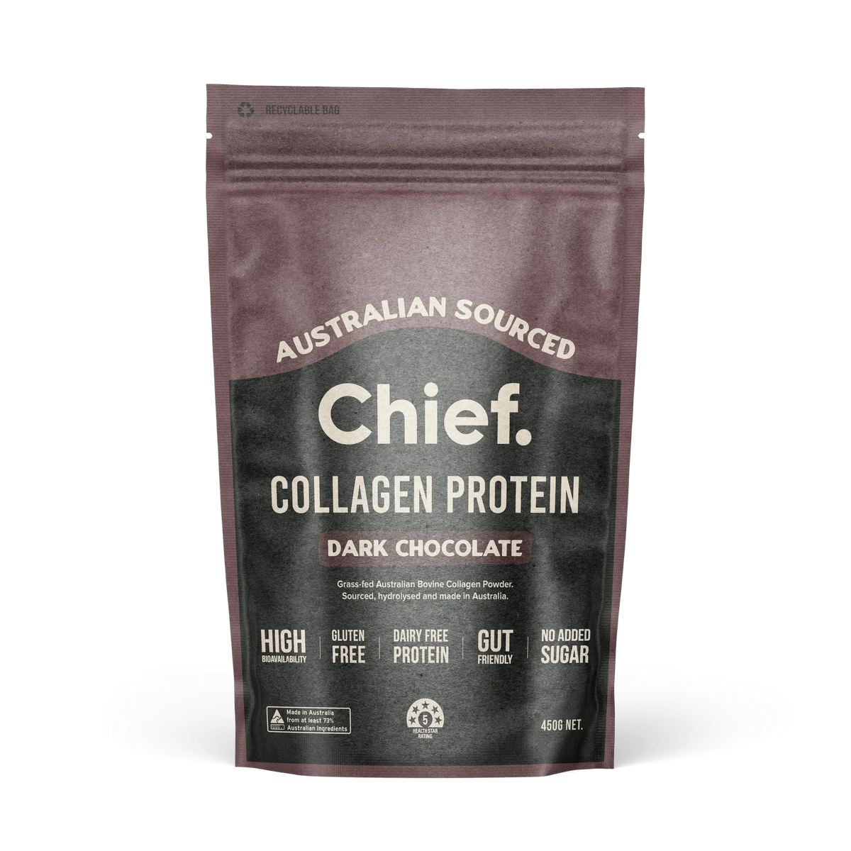 Grass - fed Collagen Protein Powder - Dark Chocolate - 450g - LYTES