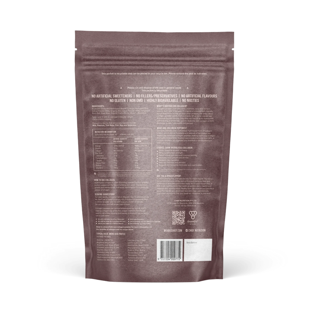 Grass - fed Collagen Protein Powder - Dark Chocolate - 450g - LYTES