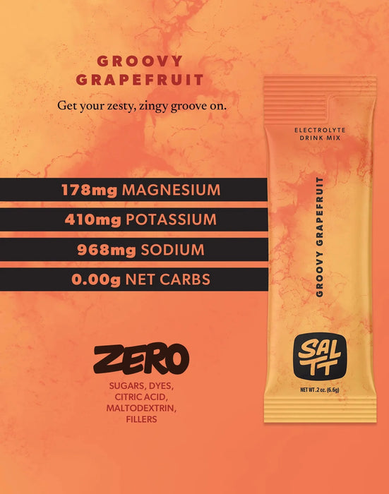 Groovy Grapefruit Electrolyte Drink Mix - 30 Sticks - Yo Keto