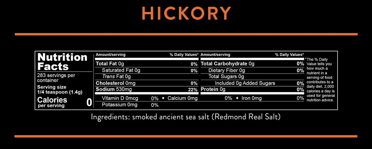 Hickory Smoked Real Salt - 396g - LYTES