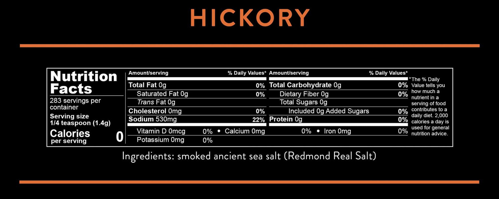 Hickory Smoked Real Salt - 396g - LYTES
