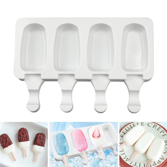Ice Cream/Popsicle Mould - Large Ellipse + 50 Sticks