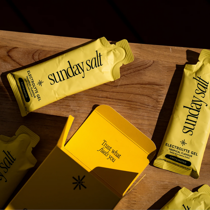 Tropical – Caffeinated Energy Gel - 6 Sachets by Sunday Salt, part of Drinks, Electrolytes, OOS, Functional collections.