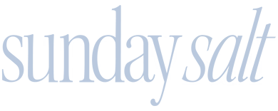 Sunday Salt logo in soft blue, representing the brand behind Strawberry – Caffeine-Free Energy Gel - 50g in Drinks and Electrolytes collections.