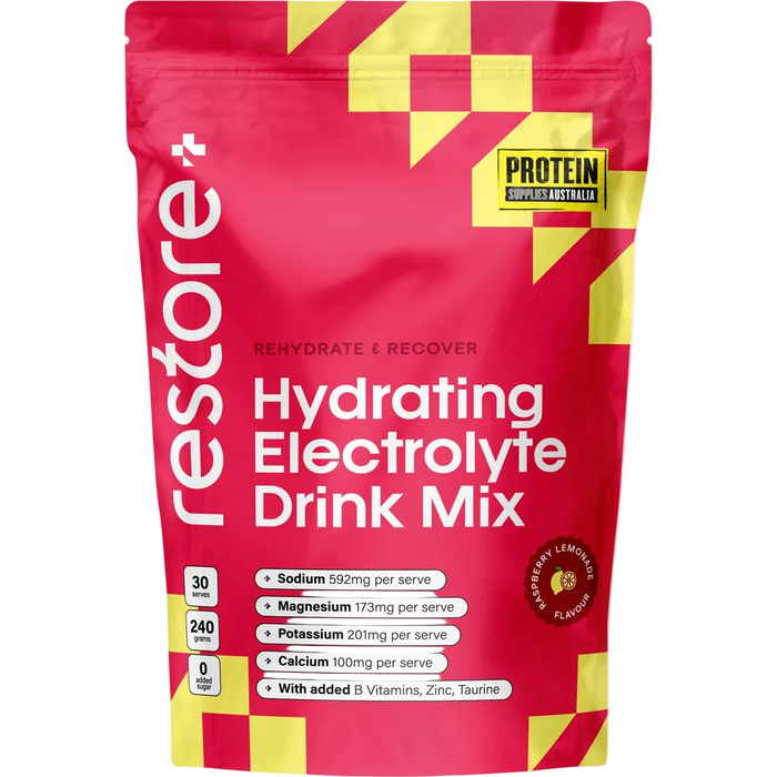Restore Electrolyte Drink Mix Raspberry Lemonade 240g