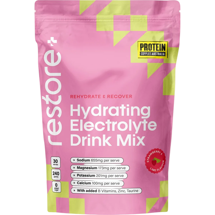 Restore Electrolyte Drink Mix Strawberry & Lime 240g
