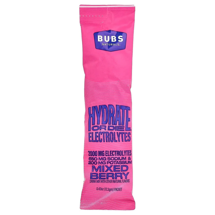 Hydrate or Die® Electrolytes Drink Mix - Mixed Berry - 20 Sticks