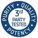 Ionic Magnesium - 400mg - 59ml badge showing 3rd party tested purity, quality, and potency by Trace Minerals collection.