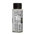 Back view of KE4 Ketone Ester Drink - 60ml bottle showing nutrition facts and ingredient details by Ketoneaid.