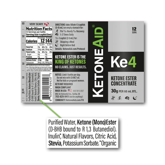 KE4 Ketone Ester Drink 60ml x 12